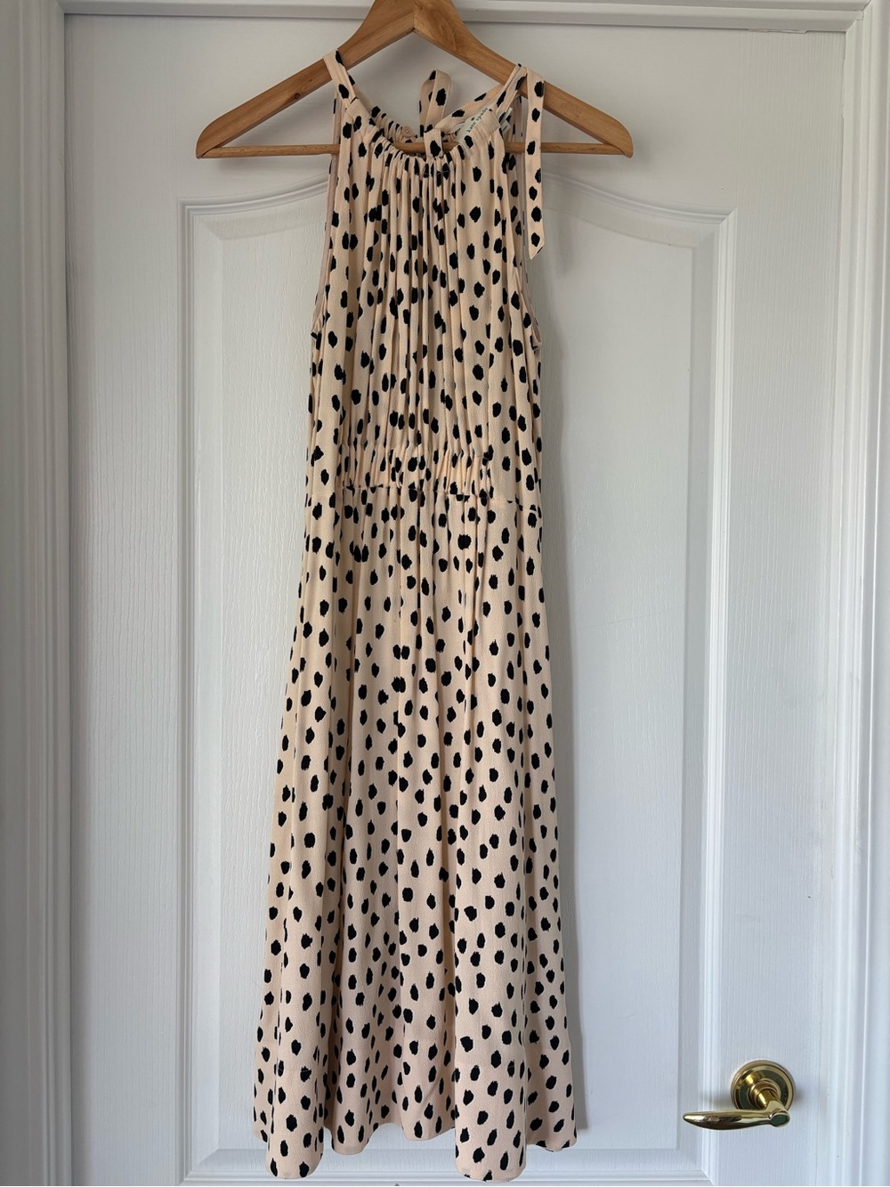 kate spade Beige Polka Dot Halter Midi Dress